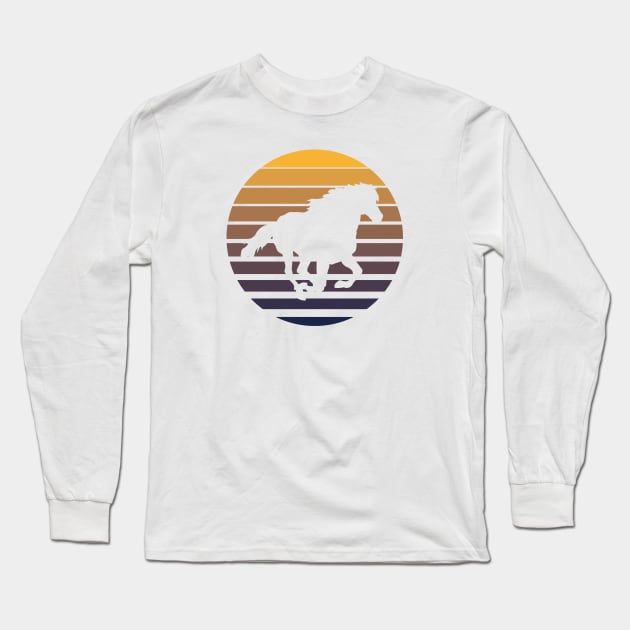 RETRO HORSE Long Sleeve T-Shirt by WYB store